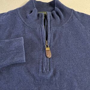 Orvis Cotton/Silk/Cashmere 1/4 Zip Pullover Sweater Mens XL
